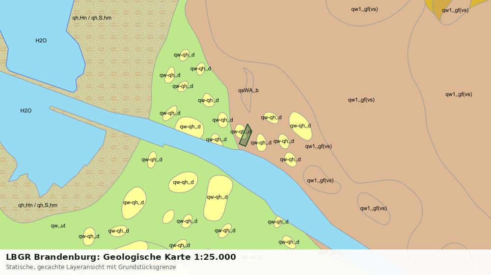 Statische Kartenansicht: LBGR Brandenburg: Geologische Karte 1:25.000