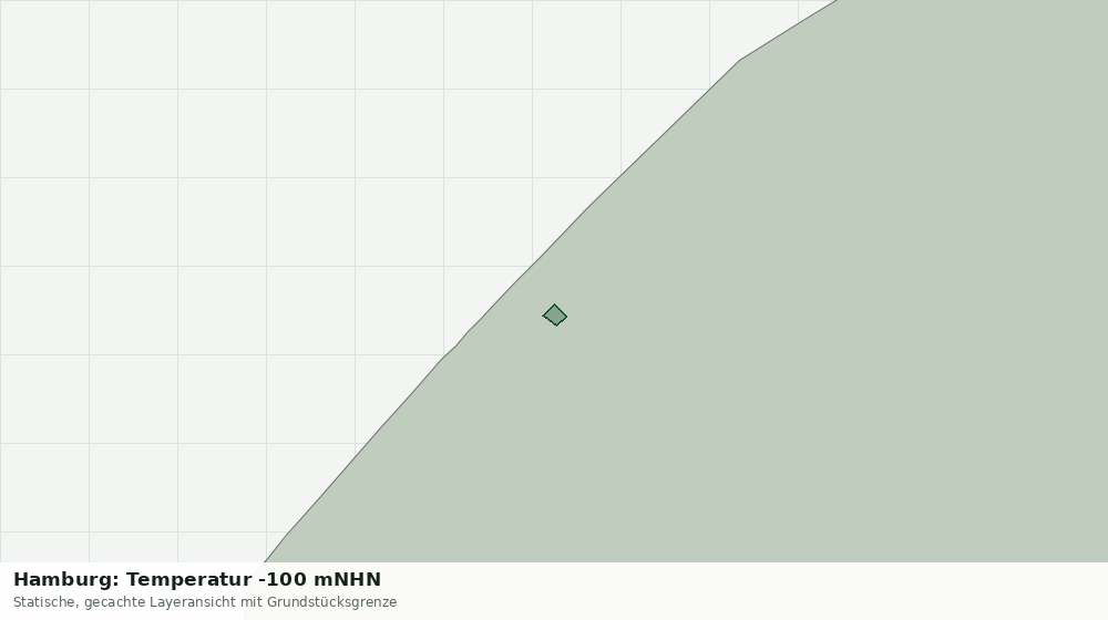 Statische Kartenansicht: Hamburg: Temperatur -100 mNHN
