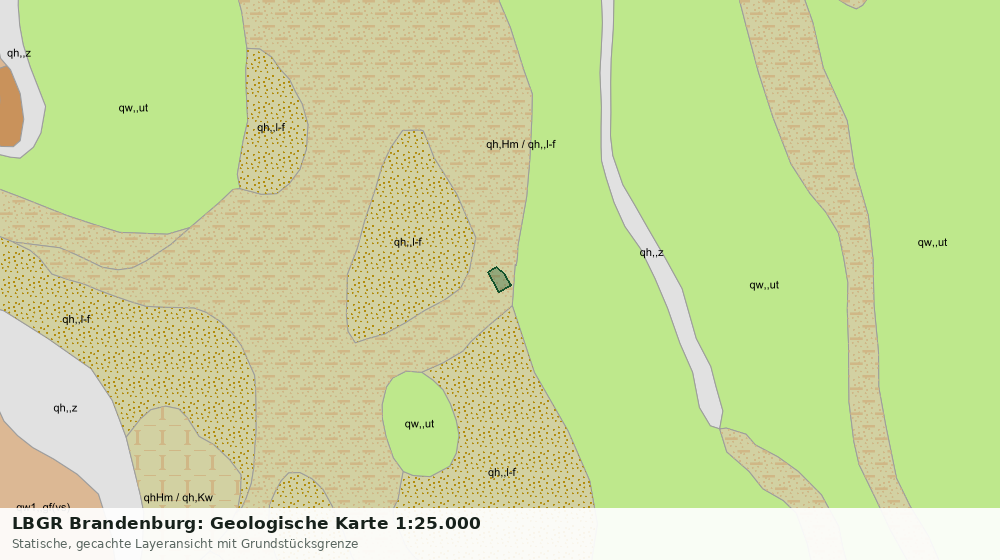 Statische Kartenansicht: LBGR Brandenburg: Geologische Karte 1:25.000