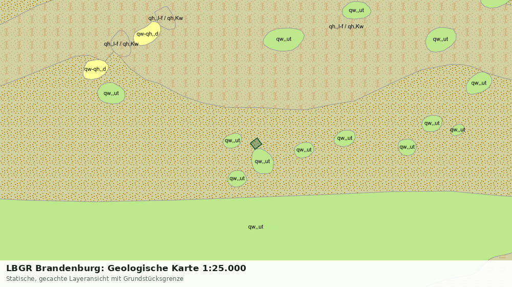 Statische Kartenansicht: LBGR Brandenburg: Geologische Karte 1:25.000
