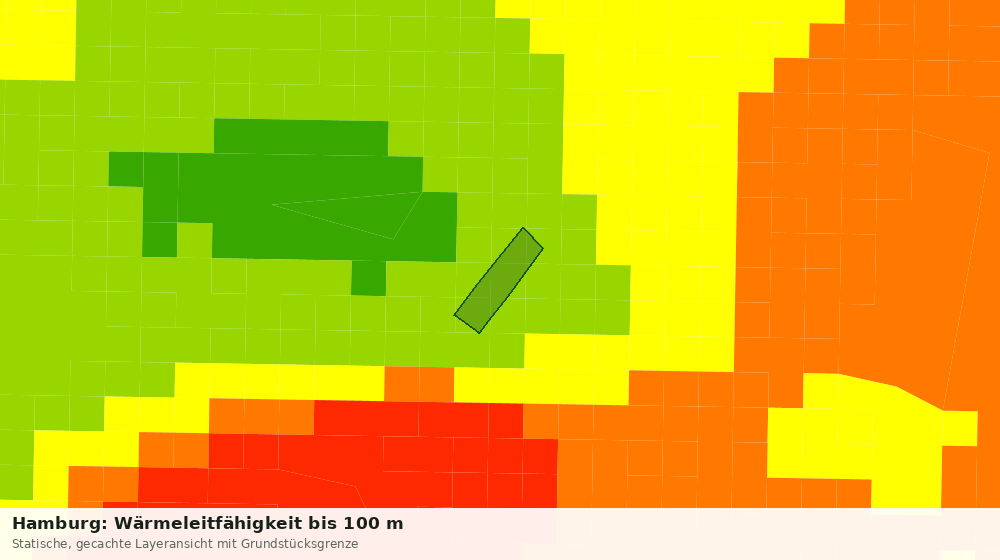 Statische Kartenansicht: Hamburg: Wärmeleitfähigkeit bis 100 m