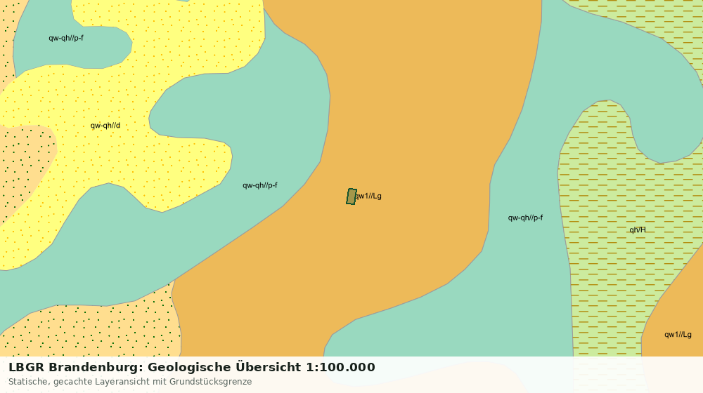 Statische Kartenansicht: LBGR Brandenburg: Geologische Übersicht 1:100.000