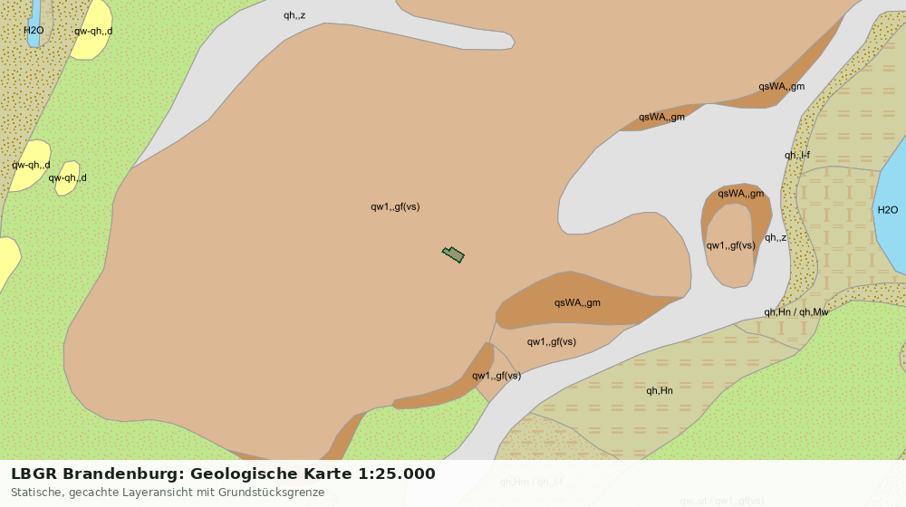 Statische Kartenansicht: LBGR Brandenburg: Geologische Karte 1:25.000