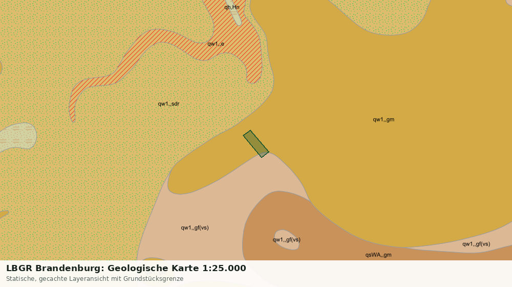 Statische Kartenansicht: LBGR Brandenburg: Geologische Karte 1:25.000