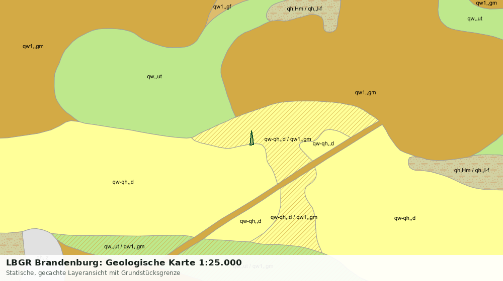 Statische Kartenansicht: LBGR Brandenburg: Geologische Karte 1:25.000