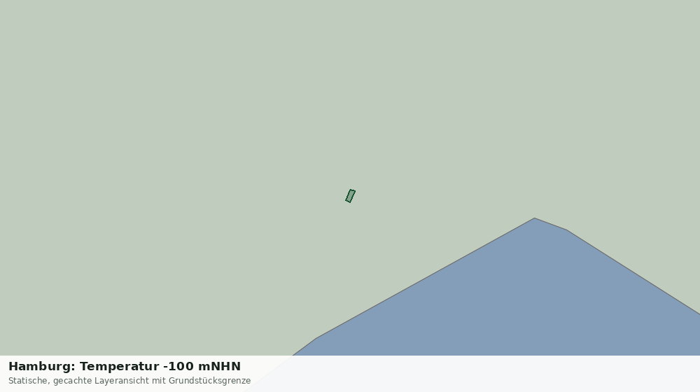Statische Kartenansicht: Hamburg: Temperatur -100 mNHN