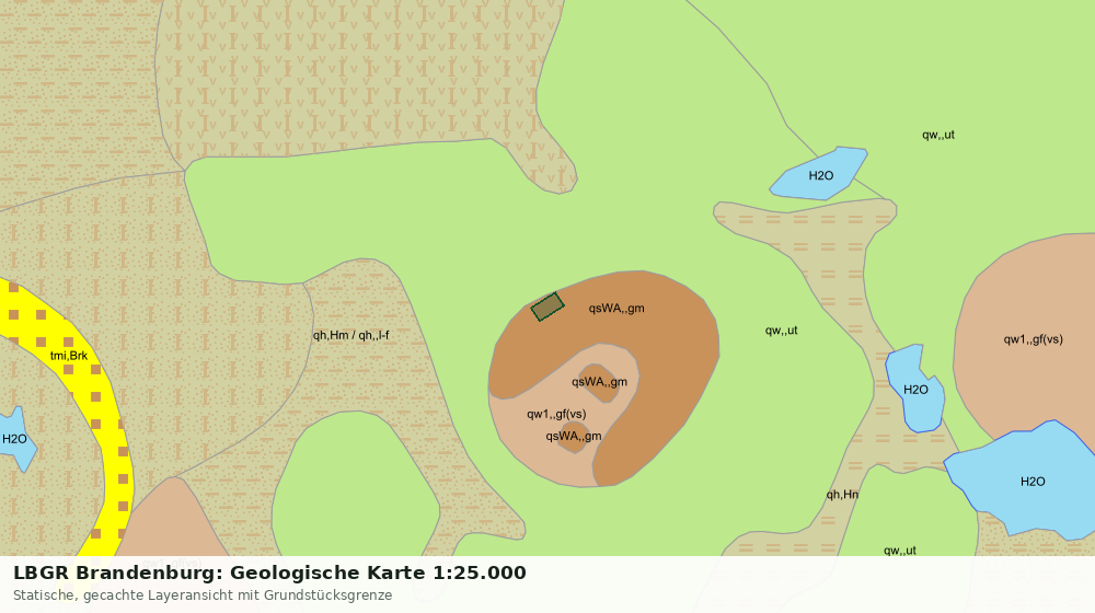 Statische Kartenansicht: LBGR Brandenburg: Geologische Karte 1:25.000