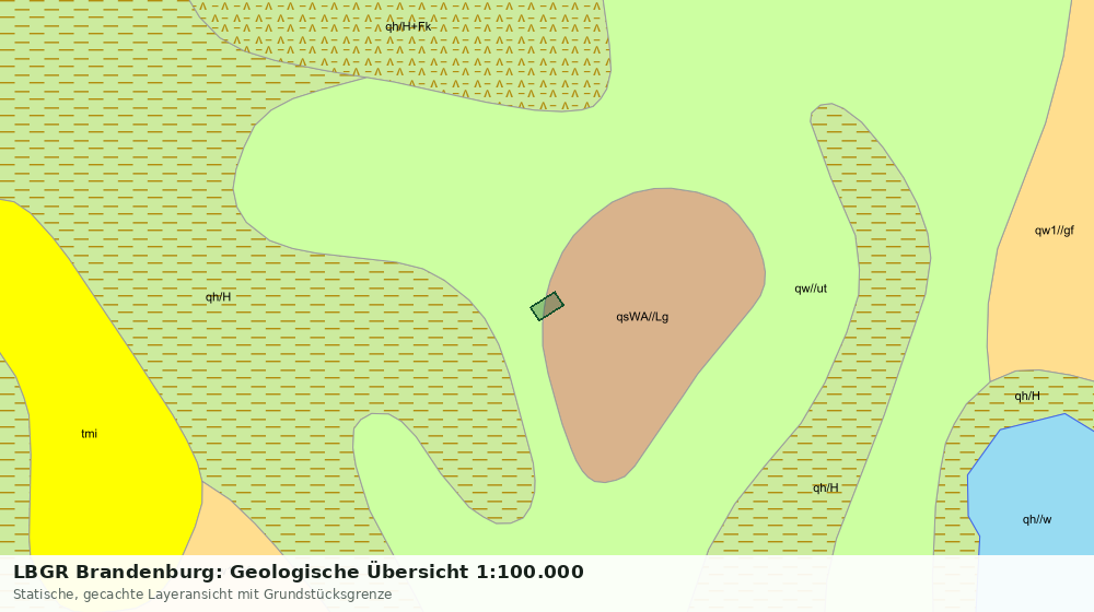 Statische Kartenansicht: LBGR Brandenburg: Geologische Übersicht 1:100.000