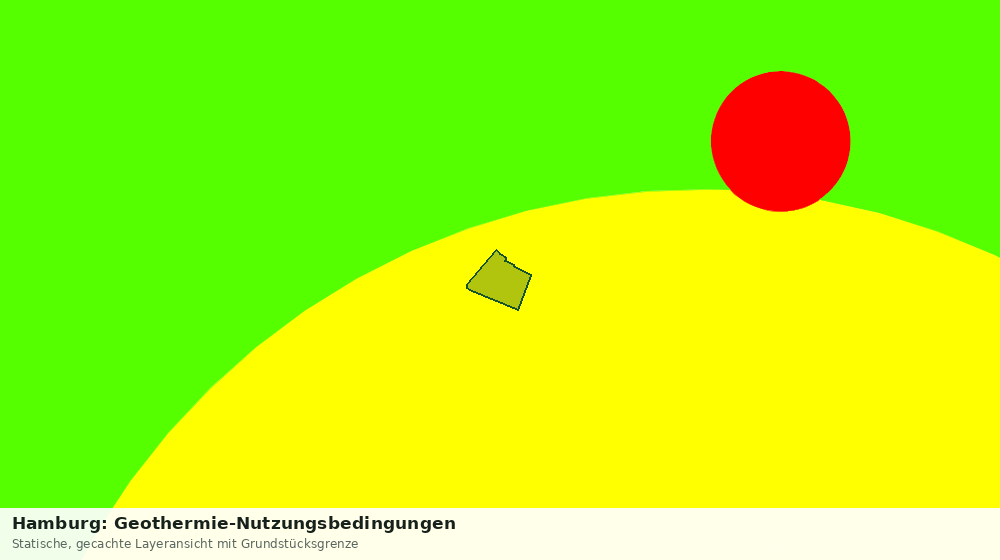 Statische Kartenansicht: Hamburg: Geothermie-Nutzungsbedingungen