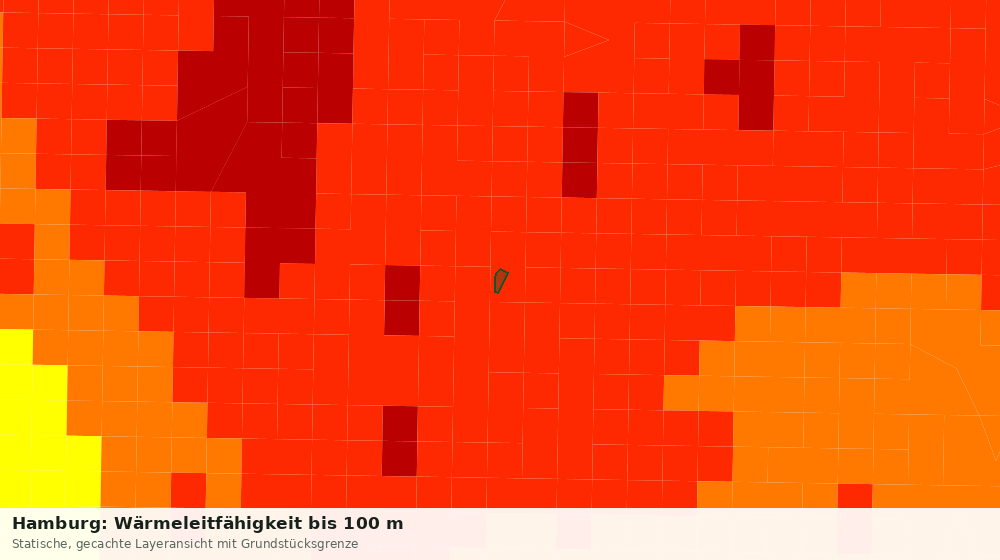 Statische Kartenansicht: Hamburg: Wärmeleitfähigkeit bis 100 m