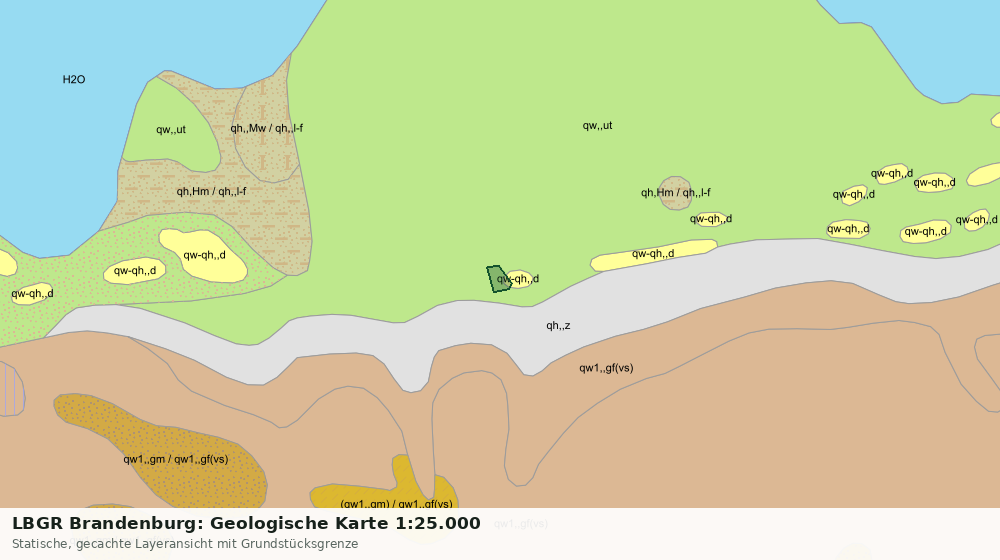 Statische Kartenansicht: LBGR Brandenburg: Geologische Karte 1:25.000