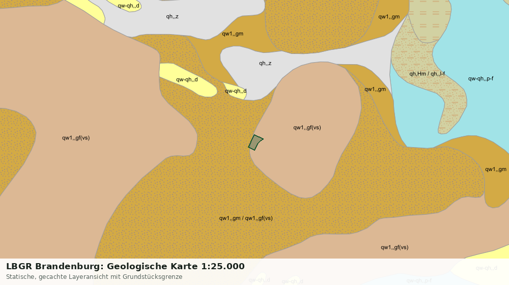 Statische Kartenansicht: LBGR Brandenburg: Geologische Karte 1:25.000