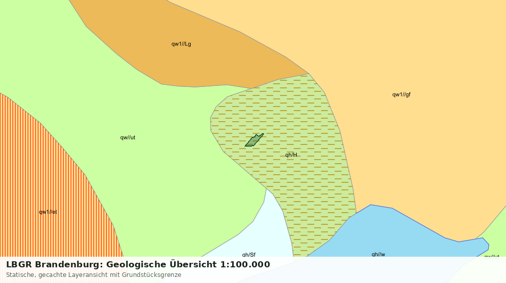 Statische Kartenansicht: LBGR Brandenburg: Geologische Übersicht 1:100.000