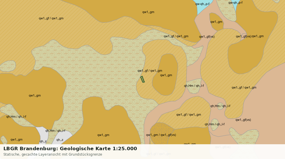 Statische Kartenansicht: LBGR Brandenburg: Geologische Karte 1:25.000