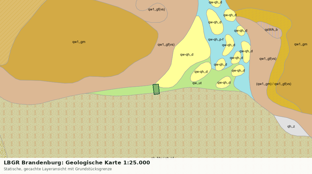 Statische Kartenansicht: LBGR Brandenburg: Geologische Karte 1:25.000