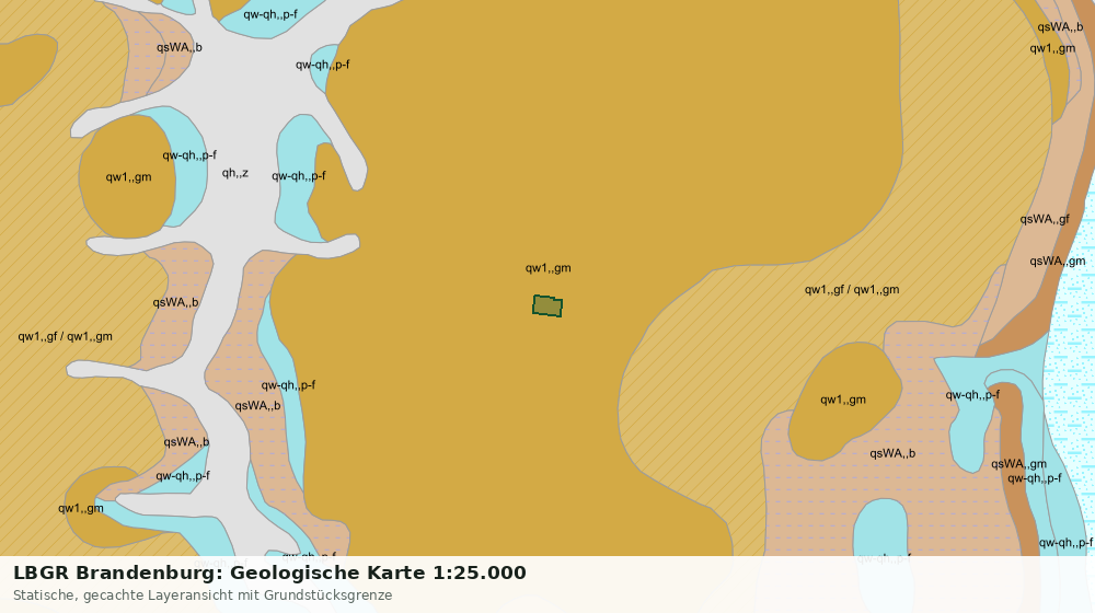 Statische Kartenansicht: LBGR Brandenburg: Geologische Karte 1:25.000