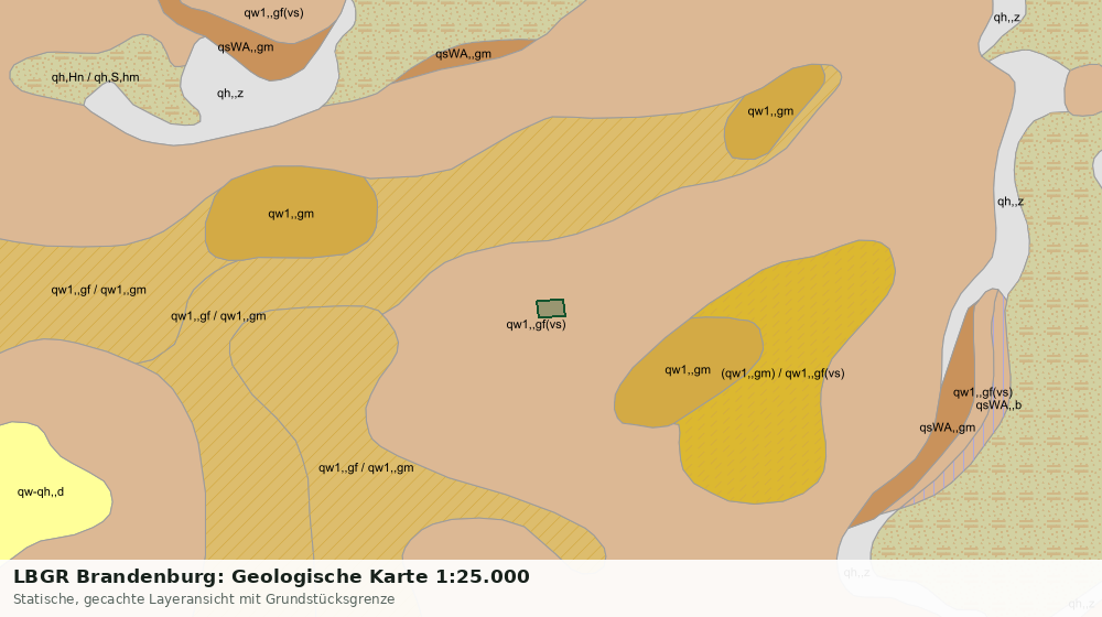 Statische Kartenansicht: LBGR Brandenburg: Geologische Karte 1:25.000
