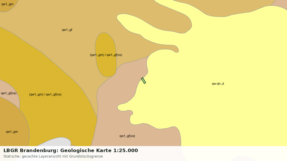 Statische Kartenansicht: LBGR Brandenburg: Geologische Karte 1:25.000