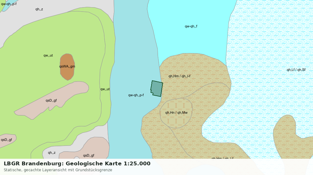 Statische Kartenansicht: LBGR Brandenburg: Geologische Karte 1:25.000
