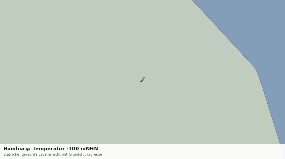 Statische Kartenansicht: Hamburg: Temperatur -100 mNHN