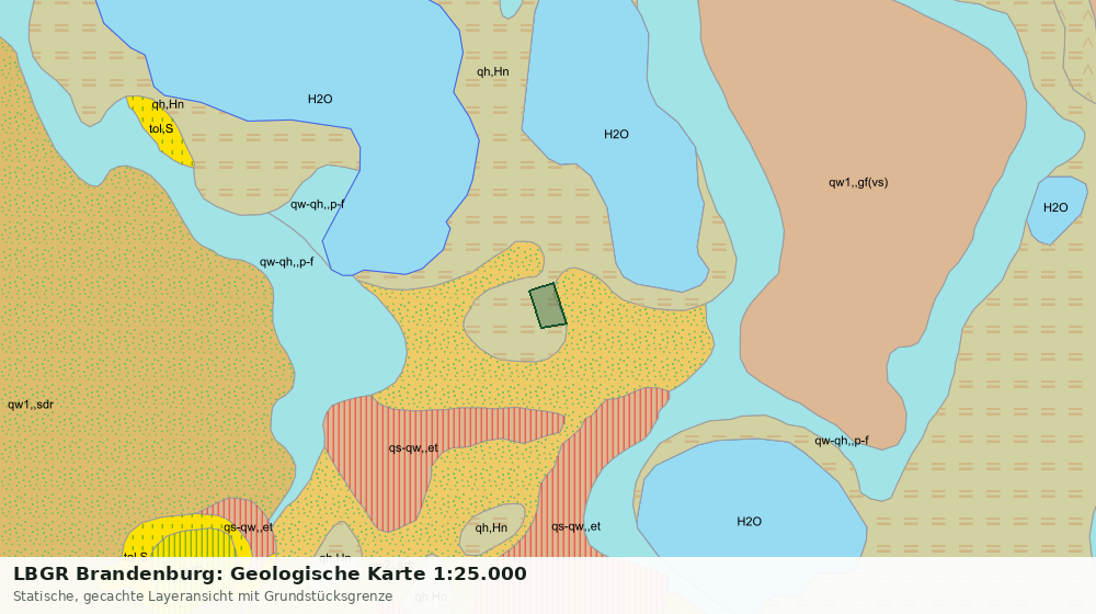 Statische Kartenansicht: LBGR Brandenburg: Geologische Karte 1:25.000
