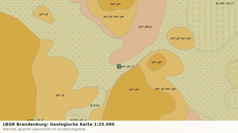Statische Kartenansicht: LBGR Brandenburg: Geologische Karte 1:25.000