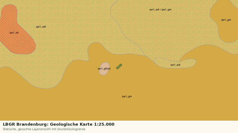 Statische Kartenansicht: LBGR Brandenburg: Geologische Karte 1:25.000