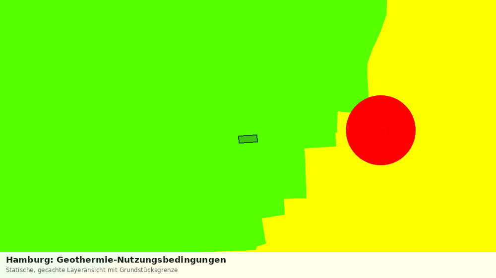 Statische Kartenansicht: Hamburg: Geothermie-Nutzungsbedingungen