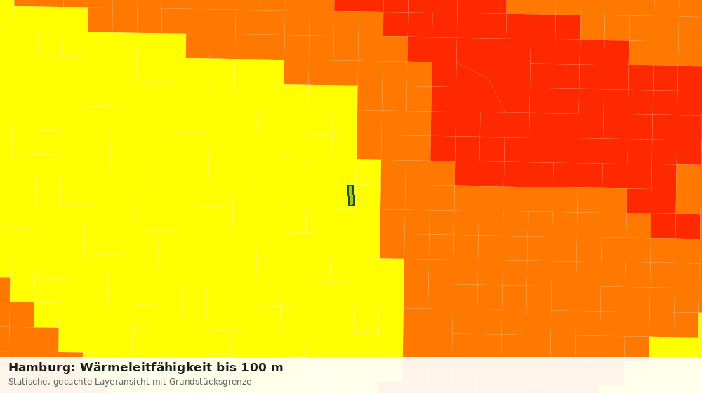 Statische Kartenansicht: Hamburg: Wärmeleitfähigkeit bis 100 m
