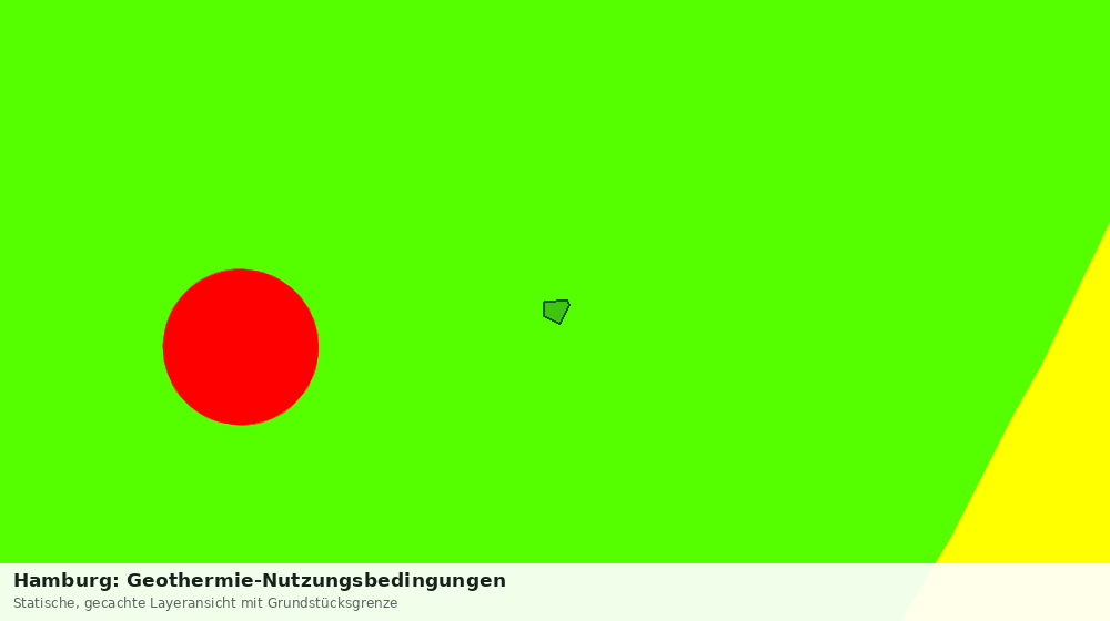 Statische Kartenansicht: Hamburg: Geothermie-Nutzungsbedingungen