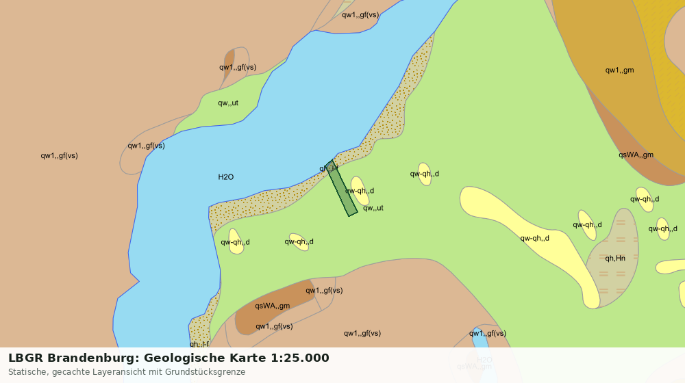 Statische Kartenansicht: LBGR Brandenburg: Geologische Karte 1:25.000
