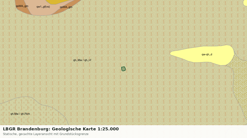 Statische Kartenansicht: LBGR Brandenburg: Geologische Karte 1:25.000