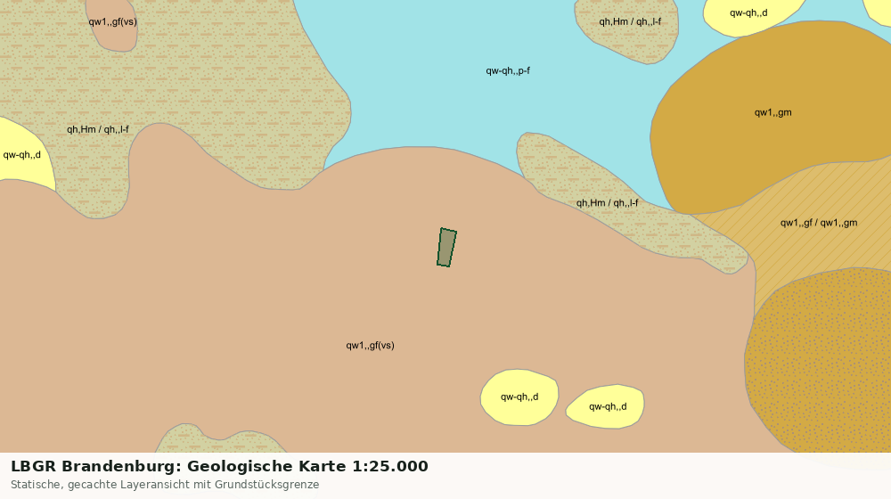 Statische Kartenansicht: LBGR Brandenburg: Geologische Karte 1:25.000