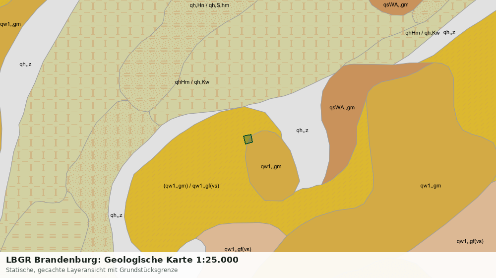 Statische Kartenansicht: LBGR Brandenburg: Geologische Karte 1:25.000