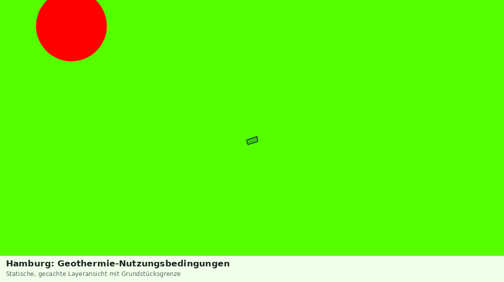 Statische Kartenansicht: Hamburg: Geothermie-Nutzungsbedingungen