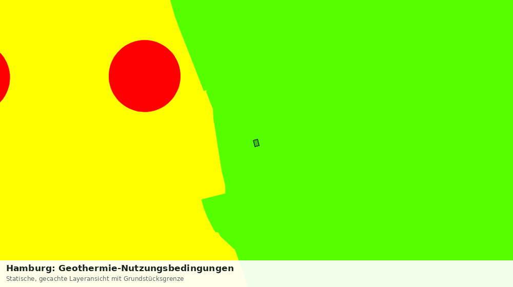 Statische Kartenansicht: Hamburg: Geothermie-Nutzungsbedingungen