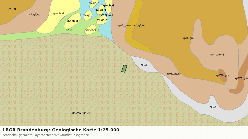 Statische Kartenansicht: LBGR Brandenburg: Geologische Karte 1:25.000