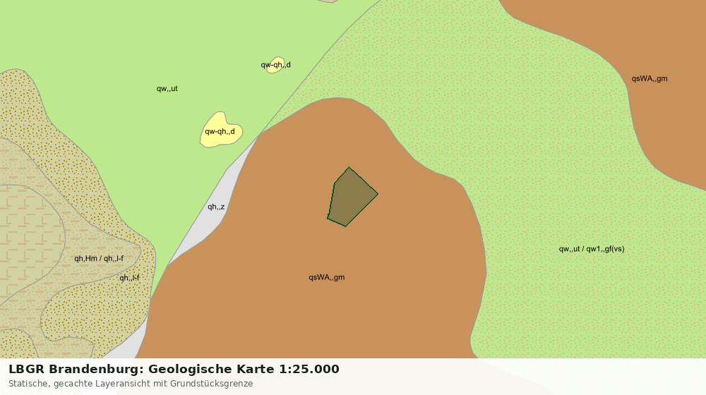 Statische Kartenansicht: LBGR Brandenburg: Geologische Karte 1:25.000