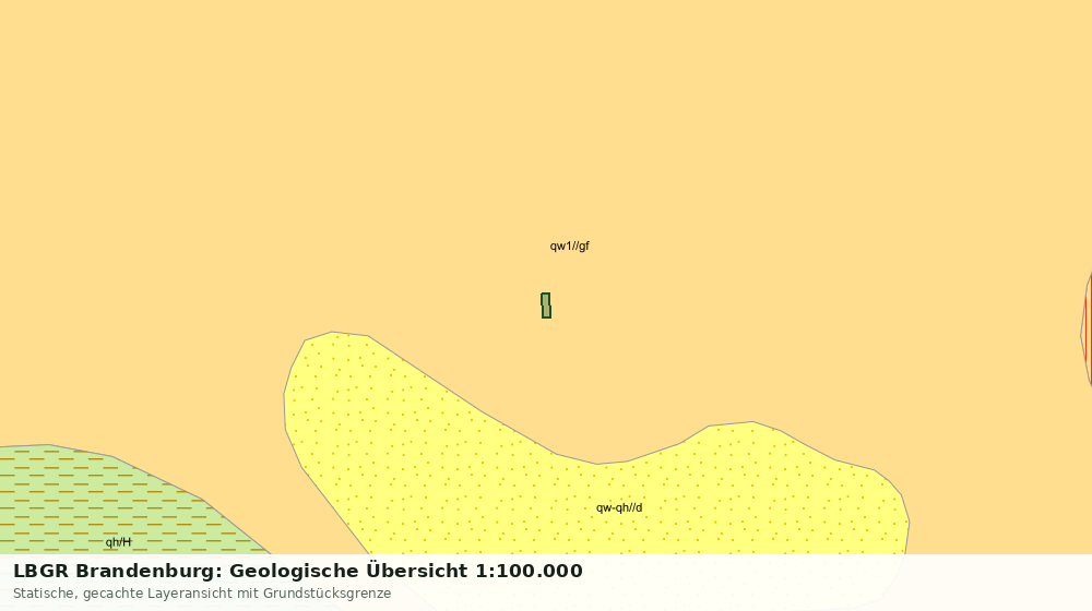 Statische Kartenansicht: LBGR Brandenburg: Geologische Übersicht 1:100.000