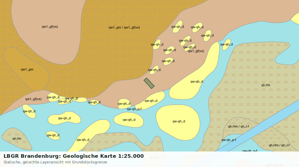 Statische Kartenansicht: LBGR Brandenburg: Geologische Karte 1:25.000
