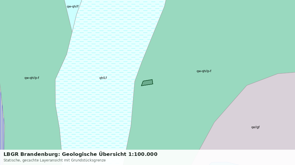Statische Kartenansicht: LBGR Brandenburg: Geologische Übersicht 1:100.000