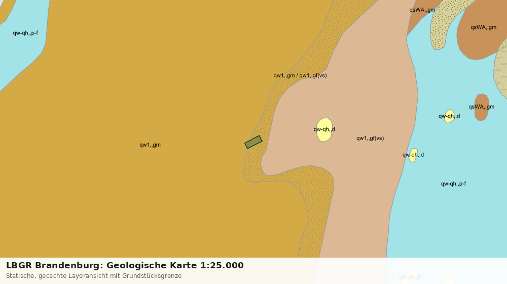 Statische Kartenansicht: LBGR Brandenburg: Geologische Karte 1:25.000