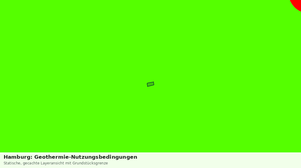 Statische Kartenansicht: Hamburg: Geothermie-Nutzungsbedingungen