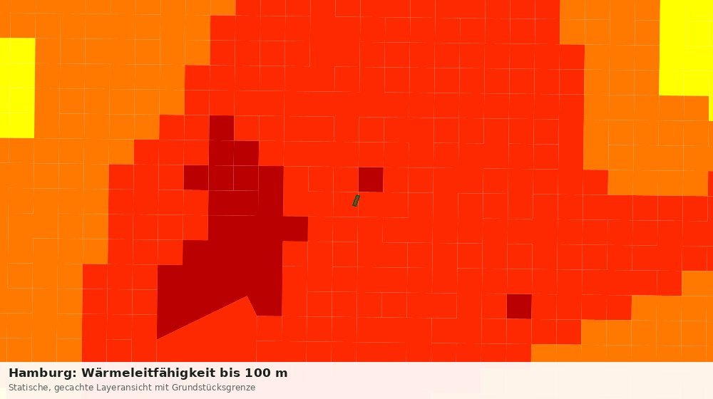 Statische Kartenansicht: Hamburg: Wärmeleitfähigkeit bis 100 m