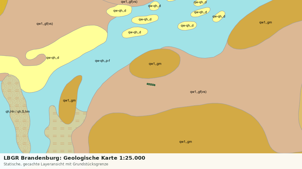 Statische Kartenansicht: LBGR Brandenburg: Geologische Karte 1:25.000