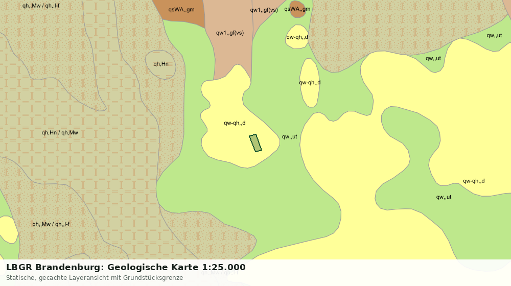 Statische Kartenansicht: LBGR Brandenburg: Geologische Karte 1:25.000