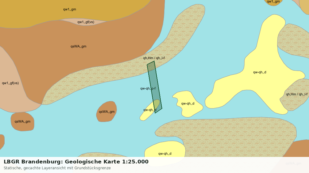 Statische Kartenansicht: LBGR Brandenburg: Geologische Karte 1:25.000