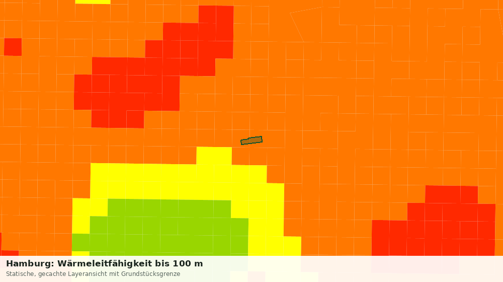 Statische Kartenansicht: Hamburg: Wärmeleitfähigkeit bis 100 m