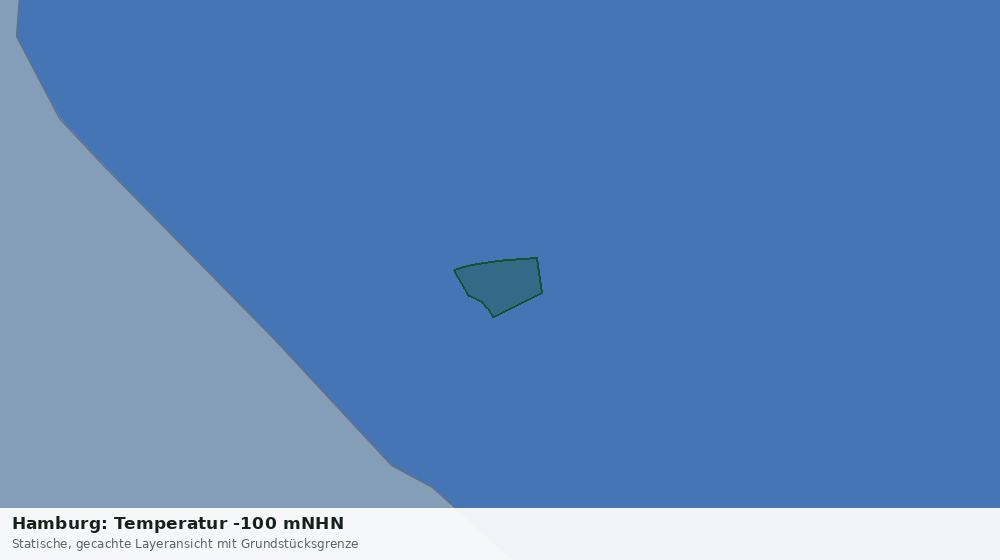 Statische Kartenansicht: Hamburg: Temperatur -100 mNHN