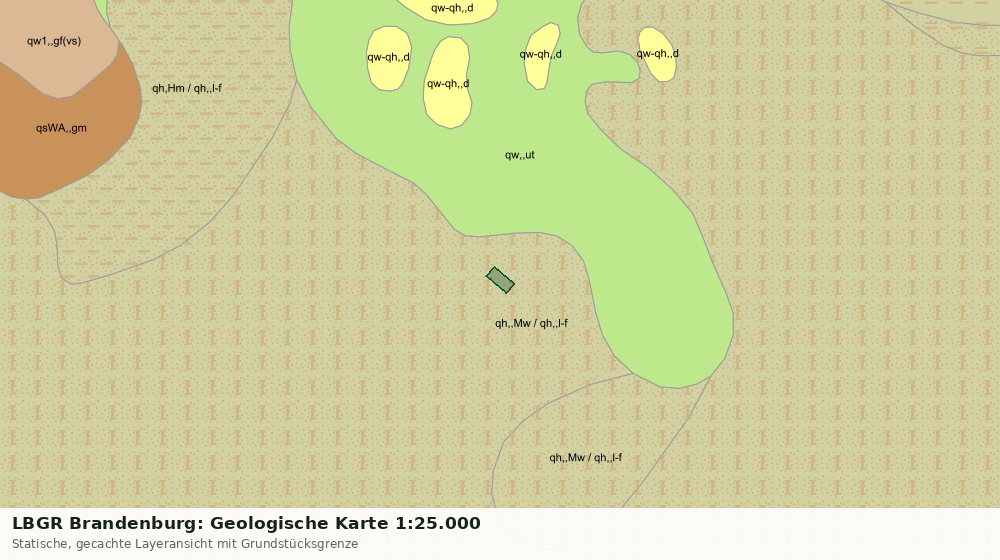 Statische Kartenansicht: LBGR Brandenburg: Geologische Karte 1:25.000